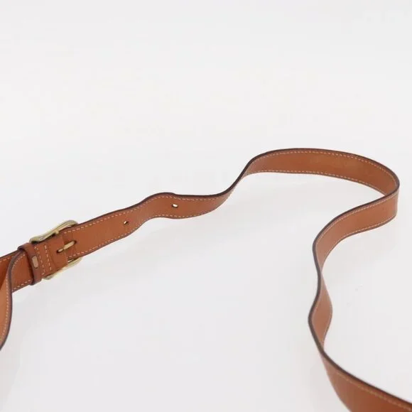 Authentic CELINE Macadam Canvas Shoulder Bag PVC Leather Brown Gold - Picture 15 of 16